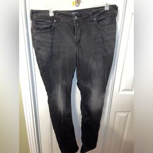 Silver Pencil Skinny Jeans